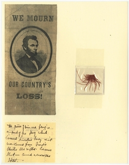 1865 Abraham Lincoln Partial Flag Piece Used to Cover His Body (University Archives LOA)
